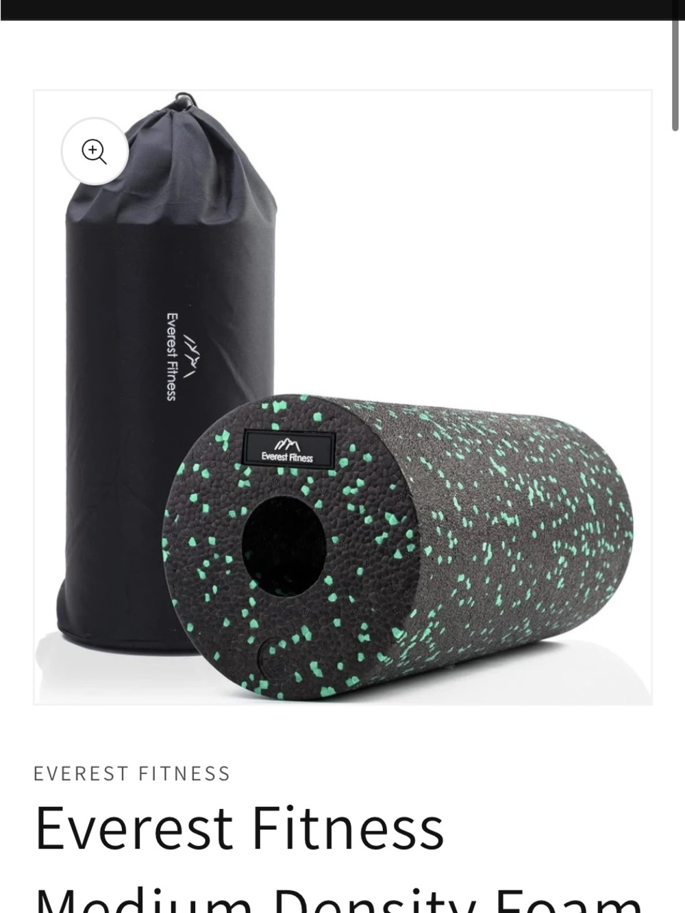 Green Speckle Foam Roller with Carry Bag